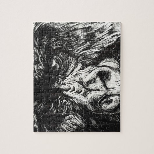 Mit Tinte geschwärztes Gorilla-Puzzlespiel Puzzle (Vertikal)