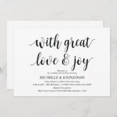 Mit toller Liebe Probe Dinner Einladungskarten (Vorne/Hinten)