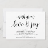 Mit toller Liebe, Probe Dinner Einladungskarten (Vorderseite)