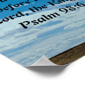 Mit Trompeten macht der Herr fröhlich Lärm Poster (Ecke)