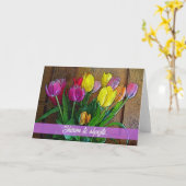 Mit Tulips gut in Tosk Albanisch Karte (Gelbe Blume)