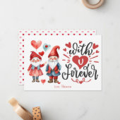 "Mit U Forever" Niedliche Duomkarte Mitteilungskarte (Vorderseite/Rückseite Beispiel)