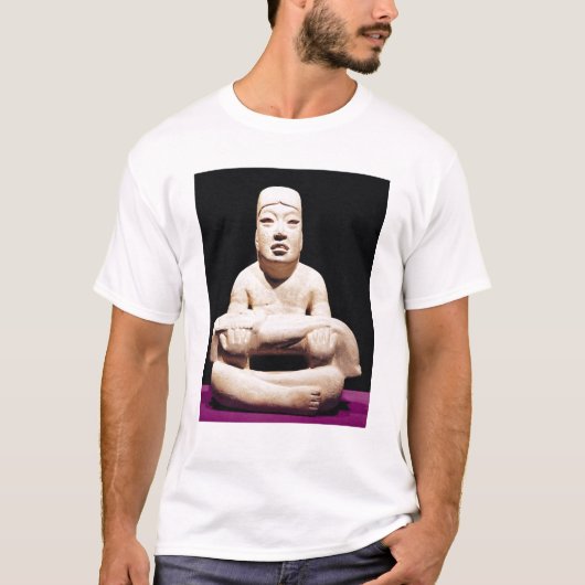 Mit überkreuzten Beinen Zahl, die ein Baby, Olmec T-Shirt (Vorderseite)