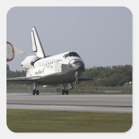 Mit ungefurchter Schleppleitung Quadratischer Aufkleber (Vorderseite)