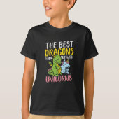 Mit Unicorns ausharren - Geschenk T-Shirt (Vorderseite)