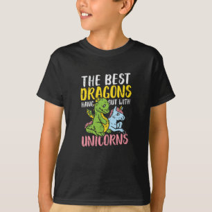 Mit Unicorns ausharren - Geschenk T-Shirt