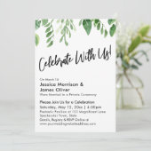 Mit uns feiert die Handschrift der Wasserfarben Einladung (Stehend Vorderseite)