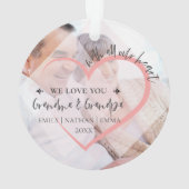 Mit unserem ganzen Herzen Wir Liebe Großeltern Wei Ornament (Rückseite)