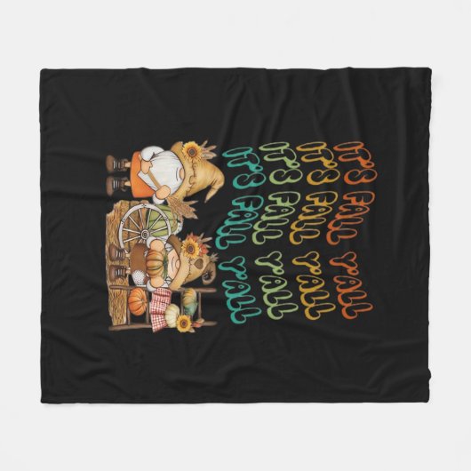Mit unserem "It's Fall Y'all"-Design werden wir wi Fleecedecke (Vorderseite (Horizontal))