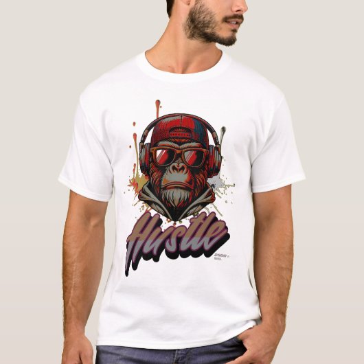 Mit unserem Premium Ape T - Shirt im Stil stehen (Vorderseite)
