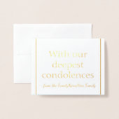 "Mit unserem tiefsten Beileid" Sympathiekarte Folienkarte (Vorderseite mit Umschlag)