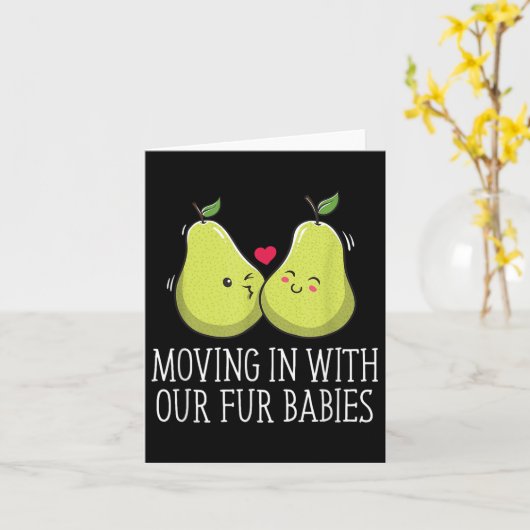 Mit unseren Pelzbabys Hochzeitsfeiern einziehen _1 Karte (Gelbe Blume)