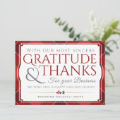 Mit unserer Dankbarkeit und Dankbarkeit für Ihr Ge Karte (Stehend Vorderseite)