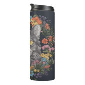 Mit unserer Katze gemütlich und Niedlich bleibe Thermosbecher (Nach rechts gedreht)