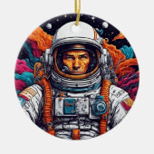 Mit unserer Retro Astronautenkunst können Sie Ihre Keramik Ornament (Vorne)
