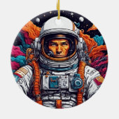 Mit unserer Retro Astronautenkunst können Sie Ihre Keramik Ornament (Hinten)