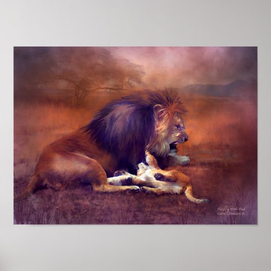 Mit Vater Art Poster spielen/drucken (Vorne)