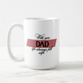 Mit Vater | Klassische, weiße Tasse (Links)