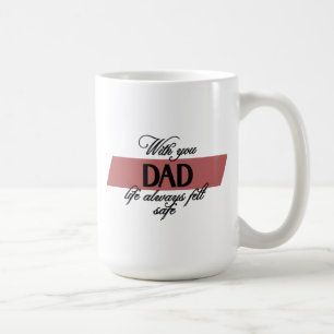 Mit Vater Klassische, weiße Tasse