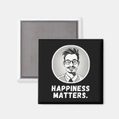 Mit Vector Illu die Typografie des Glücks verbreit Magnet (Vorderseite/Rückseite)