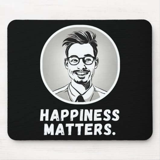 Mit Vector Illu die Typografie des Glücks verbreit Mousepad (Vorne)