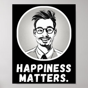 Mit Vector Illu die Typografie des Glücks verbreit Poster