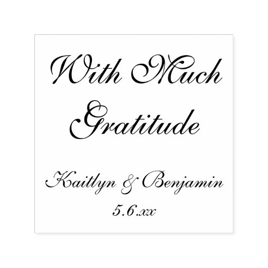 Mit viel Dankbarkeit | Bearbeitbar, Skript erstell Permastempel (Design)