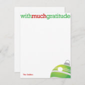 Mit viel Dankeschön Weihnachtsschmuck danke Ihnen Mitteilungskarte (Vorne/Hinten)