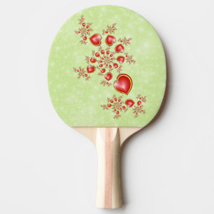 Mit viel Liebe Rot Gelb Moderne Herzmuster Tischtennis Schläger