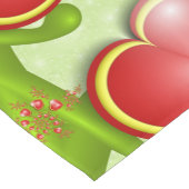 Mit viel Liebe Rot Gelbe Herzen Fraktal Kunst Kurzer Tischläufer (Ecke)