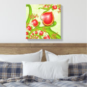 Mit viel Liebe Rot Gelbe Herzen Fraktal Kunst Leinwanddruck (Insitu (Schlafzimmer))