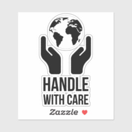 Mit Vorsicht umgehen Aufkleber