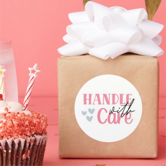 Mit Vorsicht umgehen - Aufkleber für kleine Untern (Party)