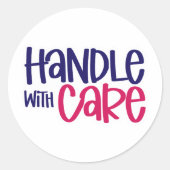 Mit Vorsicht umgehen - Aufkleber für kleine Untern (Vorderseite)