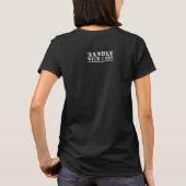 "Mit Vorsicht umgehen" Das entspannte V-Neck-Shirt T-Shirt (Rückseite)