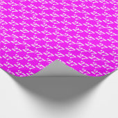 Mit w/Initial, White Letter, Number magenta anpass Geschenkpapier (Ecke)