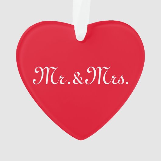 Mit w/Initials Paar rot in Monogramm anpassen Ornament (Rückseite)