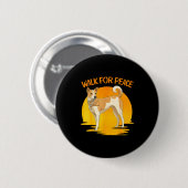 Mit Walk Peace Aloka Hund Minimalist Button (Vorne & Hinten)
