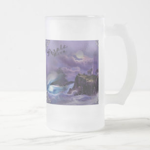 mit Wasserrinne gereifter BierKrug Mattglas Bierglas