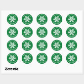 Mit Weihnachts-Snowflake-Sticker in der Liebe Runder Aufkleber (Blatt)