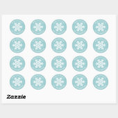 Mit Weihnachts-Snowflake-Sticker in der Liebe Runder Aufkleber (Blatt)