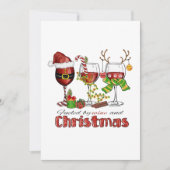 Mit Wein und Weihnachten gespeist Einladung (Vorderseite)