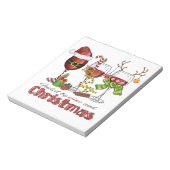 Mit Wein und Weihnachten gespeist Notizblock (Rotiert)