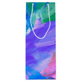 Mit Weinglas abstrakte Wasserfarbe Geschenktüte Für Weinflaschen (Rückseite)