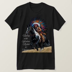 Mit Weisheit reiten, verwurzelt im Geist” T-Shirt