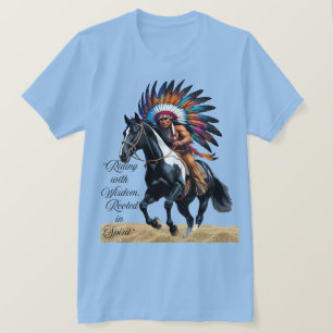 Mit Weisheit reiten, verwurzelt im Geist” T-Shirt