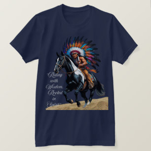 Mit Weisheit reiten, verwurzelt im Geist” T-Shirt