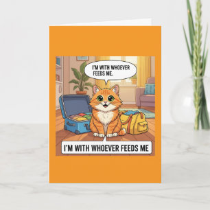 Mit wem auch immer ich mich vor einer Katzenkarten Karte