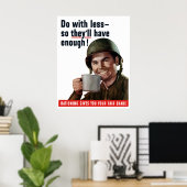 Mit weniger tun, sodass sie genug haben poster (Heimbüro)