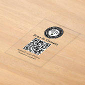 Mit Wi‑Fi-QR-Code-Schild verbinden | Wi‑Fi | Spa | Acryleinladungen (Ablage )